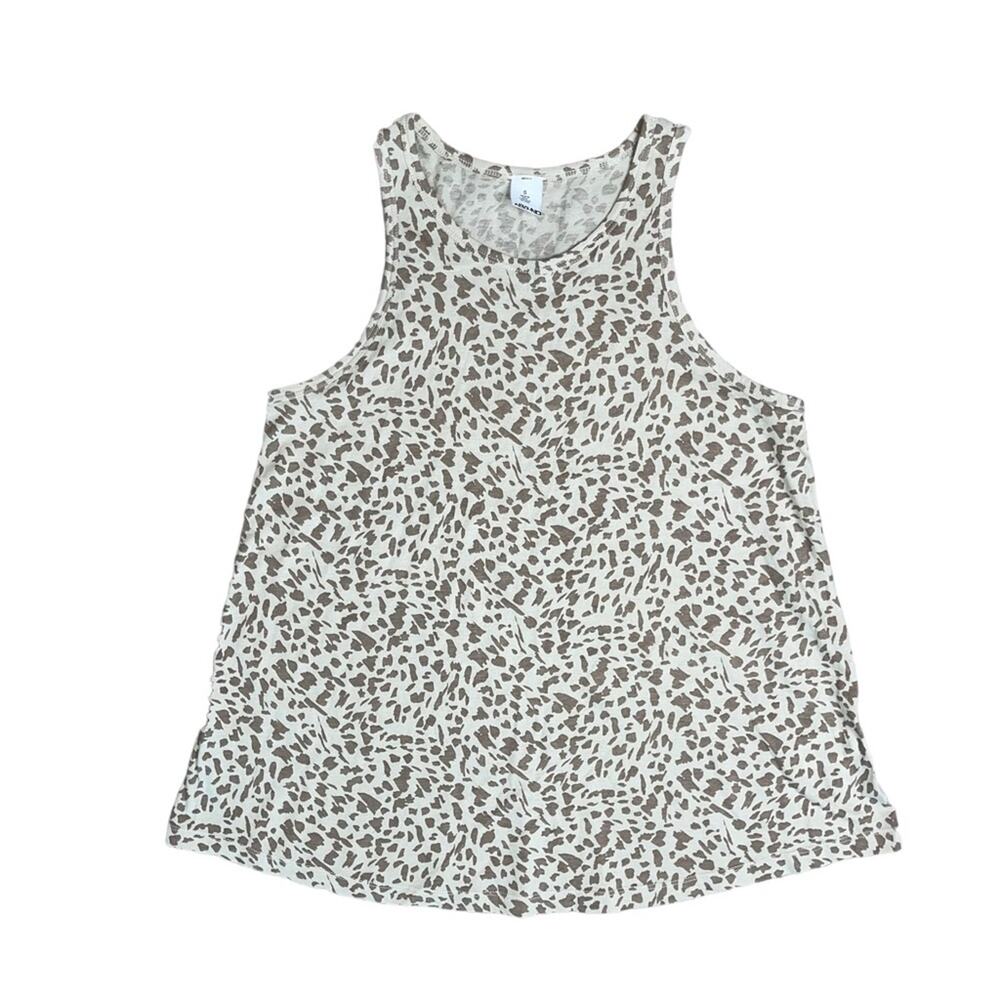 ABOUND Tan Beige Animal Print Sleeveless Tank Top Shirt Women’s Size Small